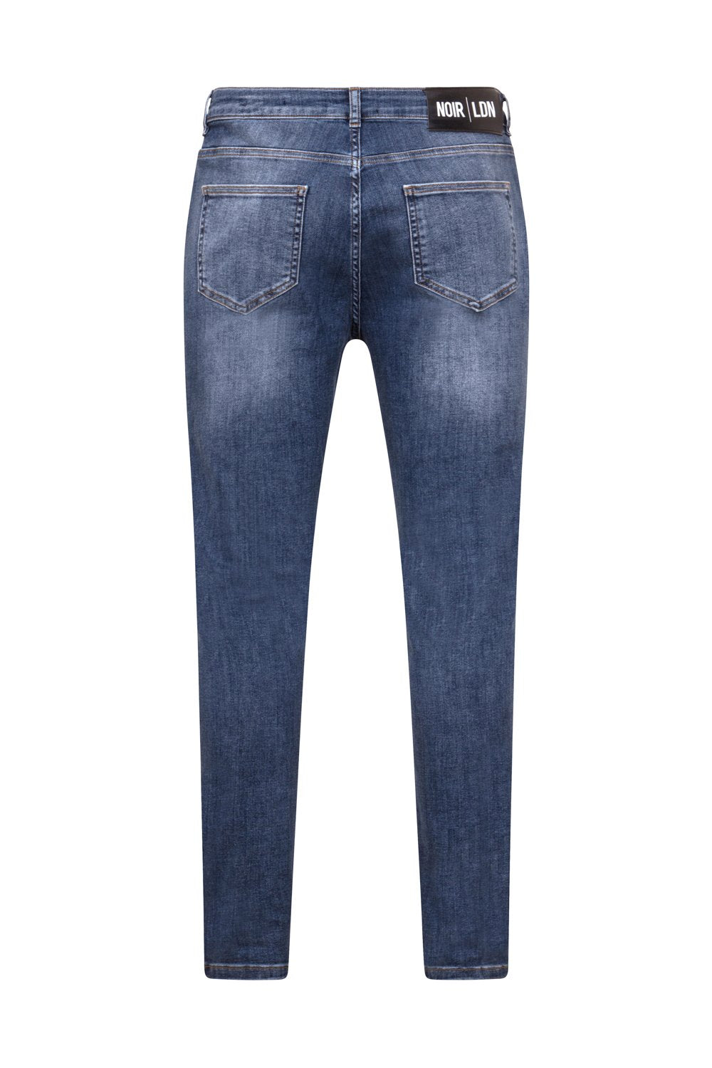 BLUE NON DISTRESSED JEANS - NOIR | LDN