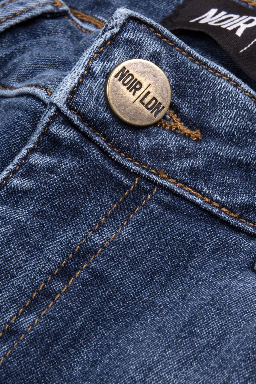 BLUE DISTRESSED JEANS - NOIR | LDN