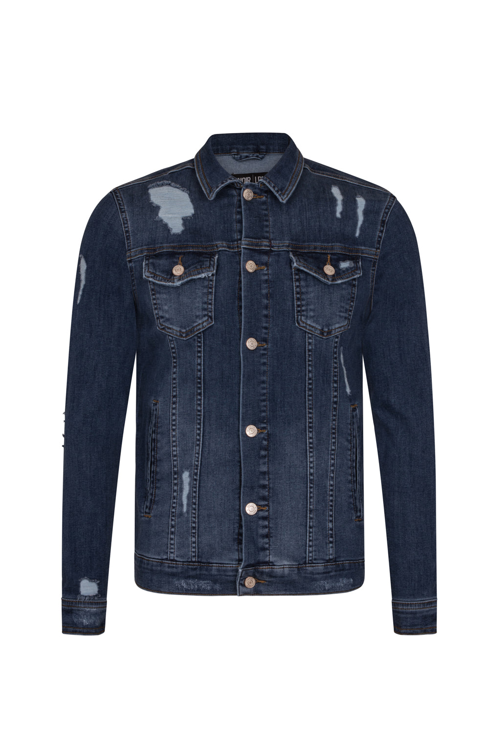 BLUE DISTRESSED DENIM JACKET