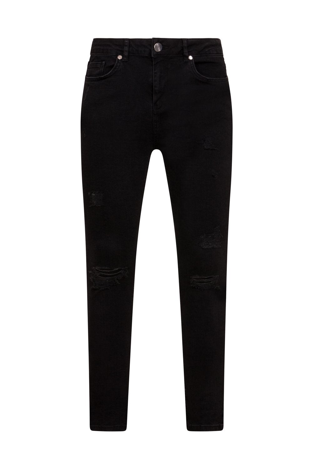 BLACK  DISTRESSED JEANS - NOIR | LDN
