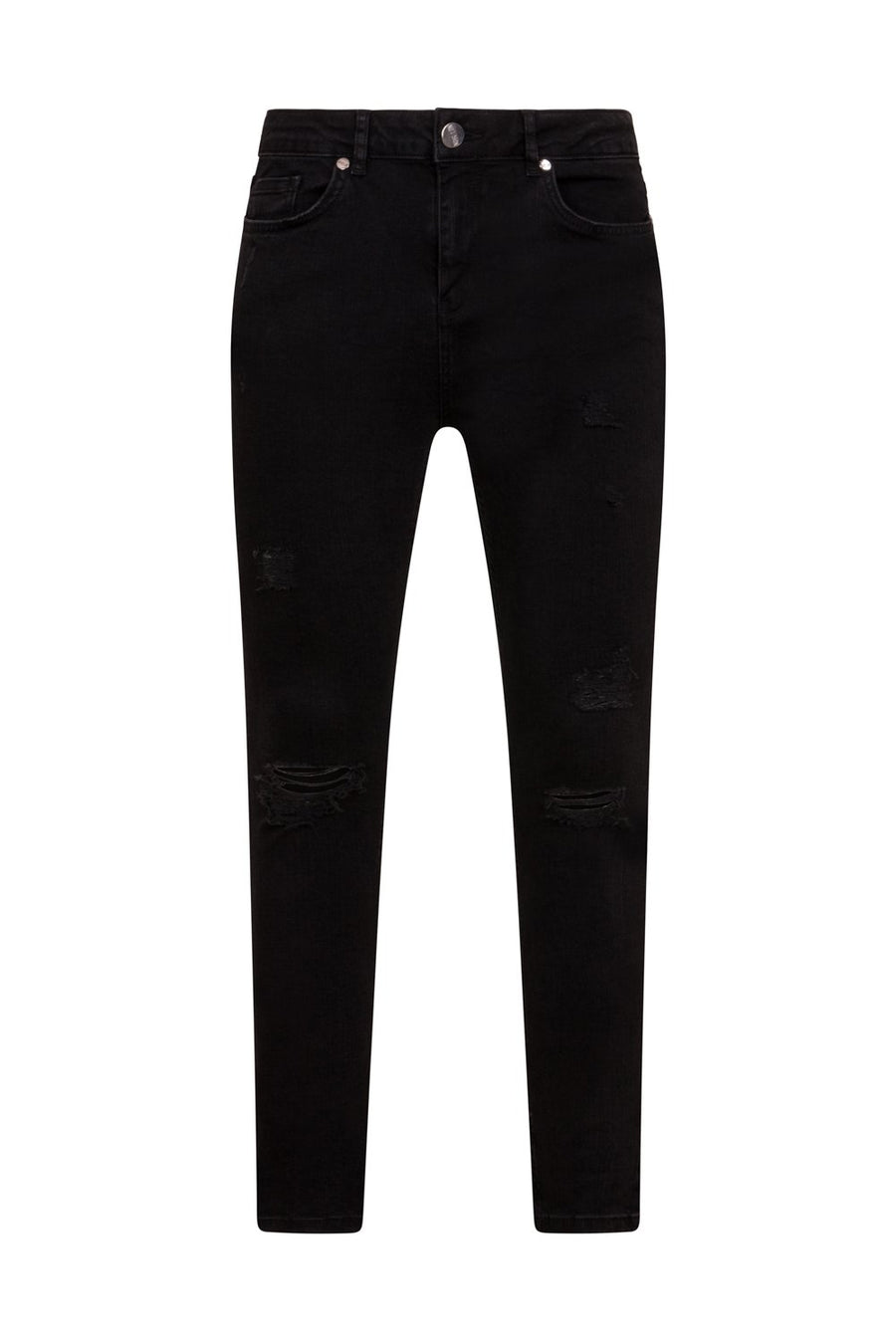 BLACK  DISTRESSED JEANS - NOIR | LDN