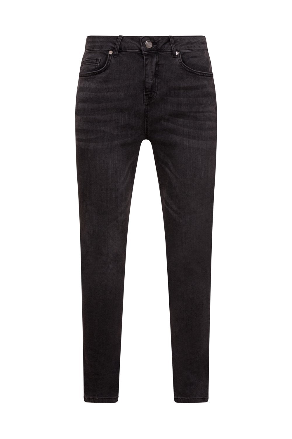 GREY NON DISTRESSED JEANS - NOIR | LDN