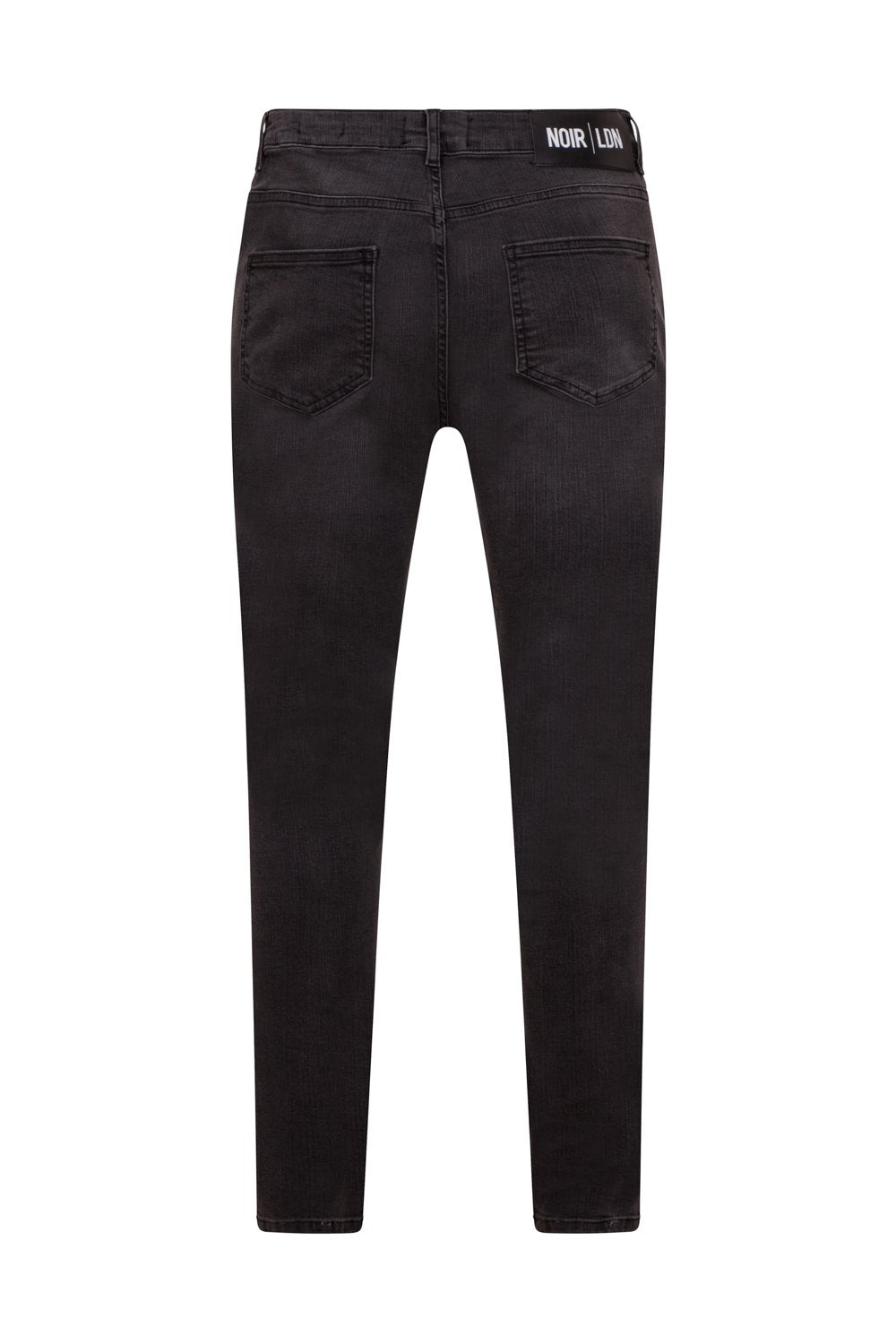 GREY NON DISTRESSED JEANS - NOIR | LDN