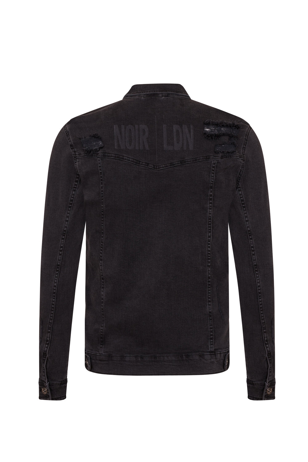 GREY DISTRESSED DENIM JACKET