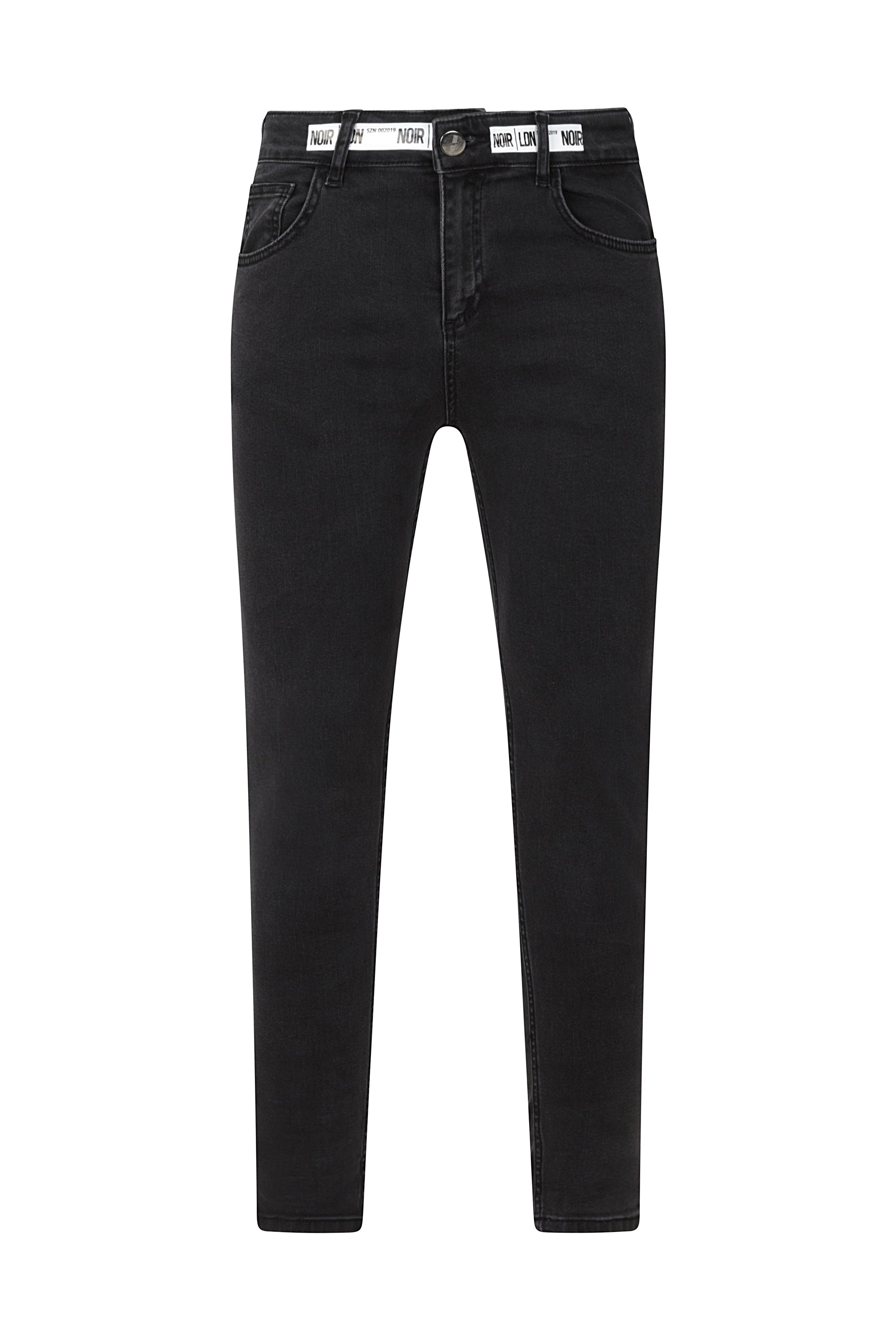 GREY TAPE DENIM JEANS - NOIR | LDN
