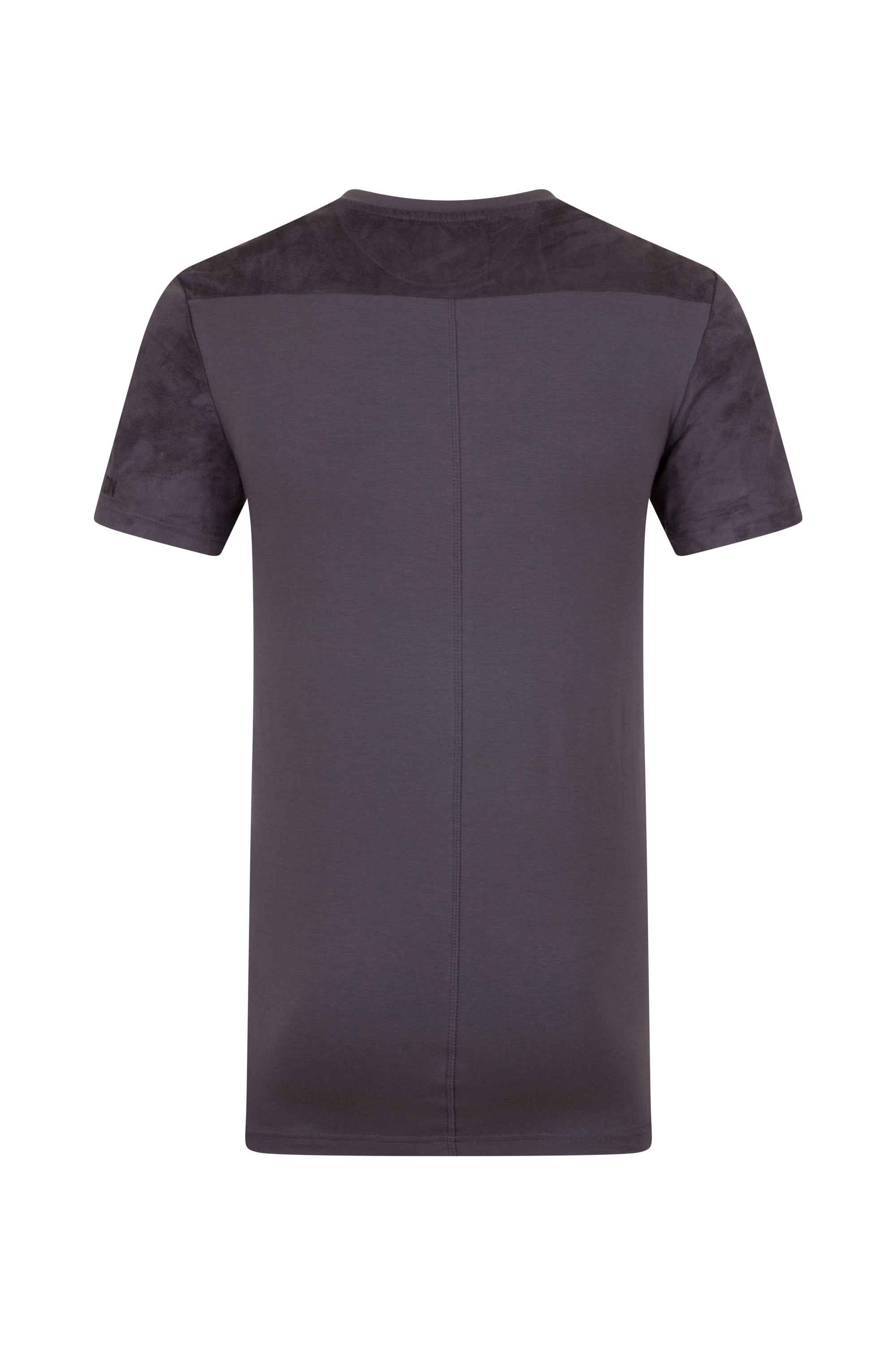 GREY SUEDE ZIP T-SHIRT - NOIR | LDN