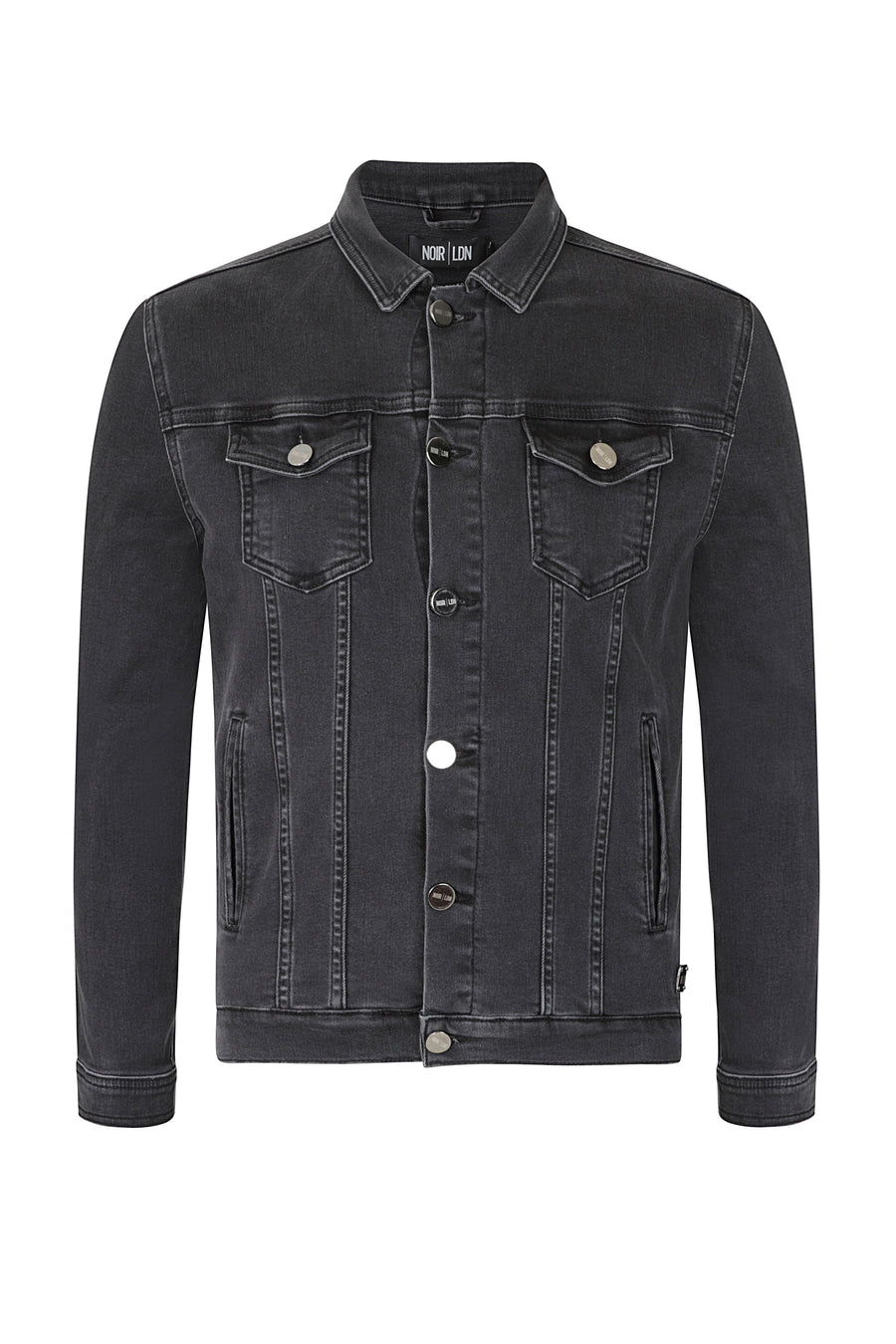GREY TAPE DENIM JACKET - NOIR | LDN