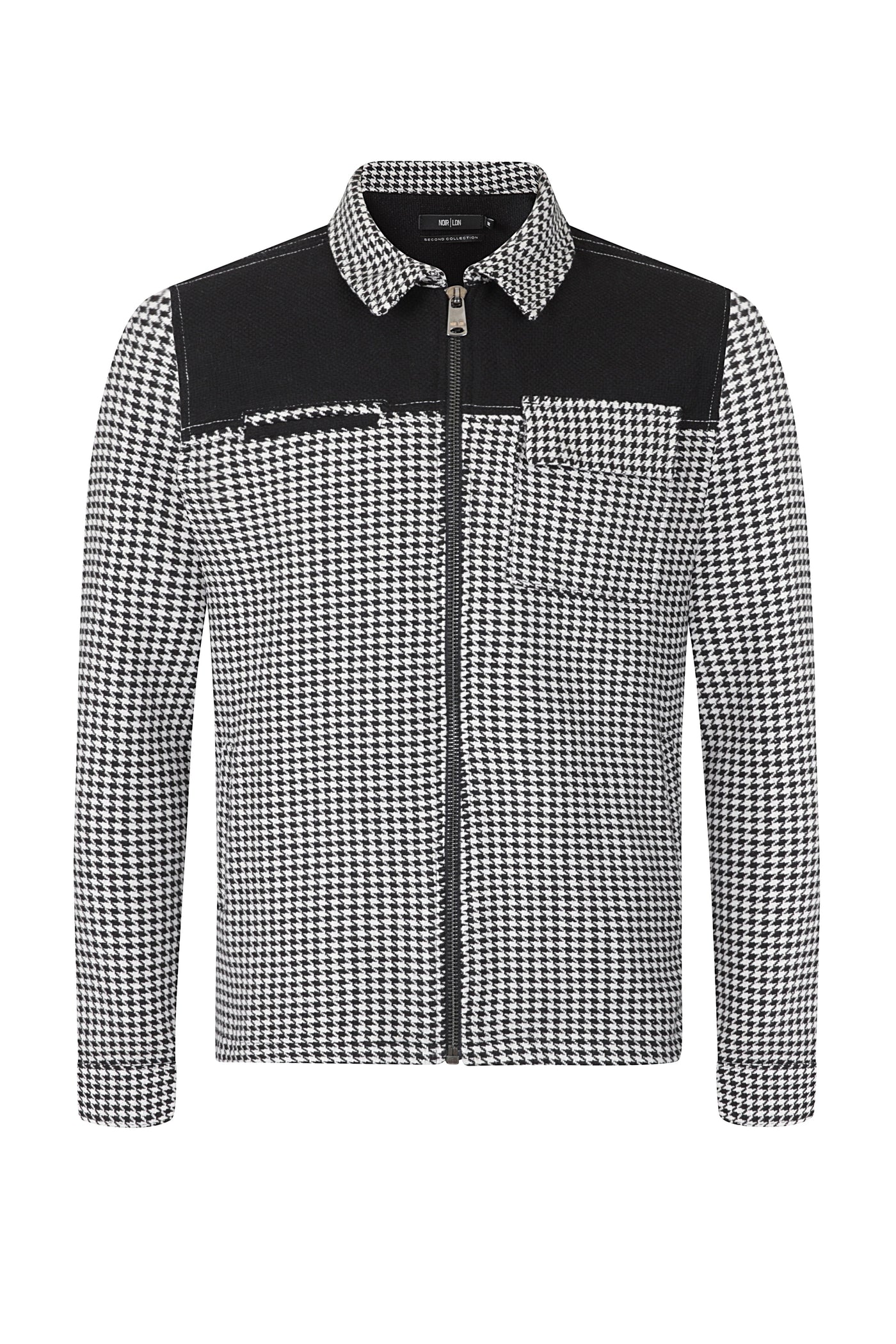 HOUNDSTOOTH PANEL JACKET