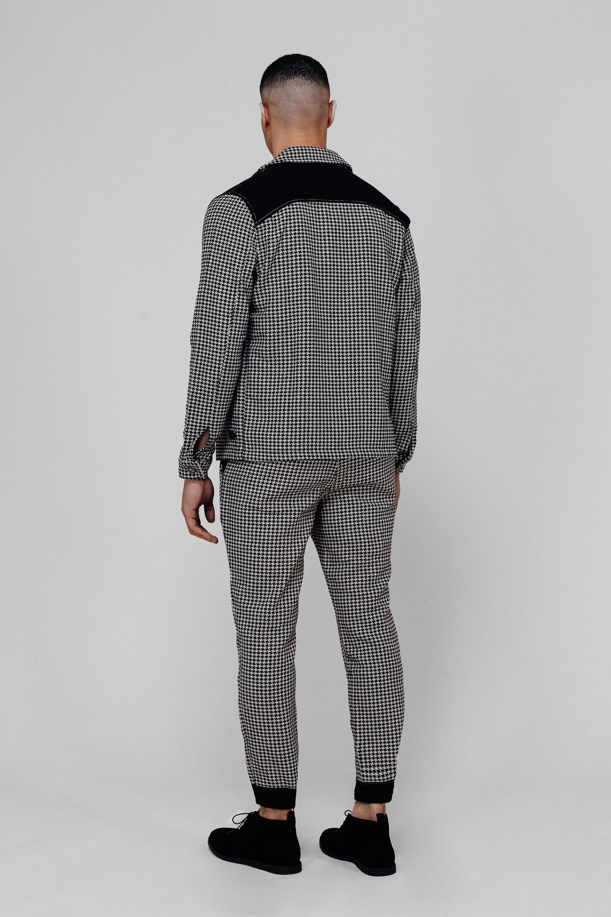 HOUNDSTOOTH PANEL JACKET